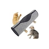 Bundera Kedi Tüneli Gri Evcil Hayvan Oyuncağı Ponpon Toplu Oyuncak Yavru Yetişkin Kedi Oyun Evi Tünel