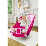 Bundera Kids Pembe Bebek Uyku Salıncağı Ahşap Hamak Beşik Minderli Yatak Seti 90x45x30 cm