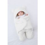 Bundera Nesli Yeni Doğan 0-6 Ay Bebek Dış Kundak Uyku Tulumu Wellsoft Peluş Kapüşonlu Sarma Battaniye
