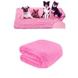 Bundera Peluş Evcil Kedi Minderi Kedi Kulübesi Matı Örtüsü 60x90 cm Pembe Kedi Köpek Batağı Battaniyesi