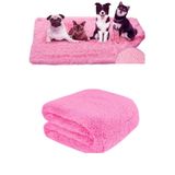 Bundera Peluş Köpek Battaniyesi Pembe