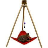 Bundera Tripod Kedi Hamağı ve Yatağı - Kırmızı