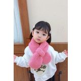 Bundera Woof Çocuk Atkı Peluş Kaşkol Rüzgar Geçirmez Polar Boyunluk Şalı (Pembe)