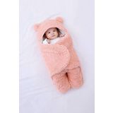 Bundera Yeni Doğan 0-6 Ay Bebek Dış Kundak Uyku Tulumu Wellsoft Peluş Kapüşonlu Sarma Battaniye