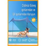 Bundera Zelt Mavi Gölgelik Tente Deniz Plaj Şemsiyesi Bahçe Teras Çardak Kamp Piknik Güneşlik Şemsiye