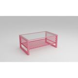 Bunelan Gercalan Dikdörtgen Orta Sehpa - Pembe