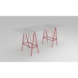 Bunelan Trilan Çalışma Masası L - 180x75x73 - Kırmızı