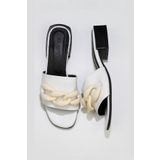 Buneo Shoes 01WU2999 Beyaz Deri Kadın Sandalet