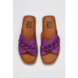 Buneo Shoes 01WU3312 Lila Deri Kadın Sandalet