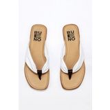 Buneo Shoes 01WU3400 Beyaz Deri Kadın Sandalet