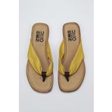 Buneo Shoes 01WU3400 Sarı Deri Kadın Sandalet
