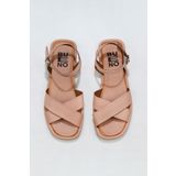 Buneo Shoes 01WU4118 Pudra Deri Kadın Sandalet