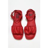 Buneo Shoes 01WU4121 Kırmızı Deri Kadın Sandalet