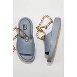 Buneo Shoes 01WU4637 Mavi Deri Kadın Sandalet
