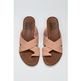 Buneo Shoes 01WU7428 Pudra Deri Kadın Sandalet