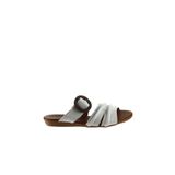 Buneo Shoes 01WU7438 Beyaz Deri Kadın Sandalet