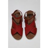Buneo Shoes 01WU7477 Kırmızı Deri Kadın Sandalet