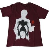Bunlardan İstiyorum Death Note Ryuk Silhouette Tişört Bordo