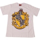 Bunlardan İstiyorum Harry Potter Hufflepuff Crest No: 1 Tişört Beyaz - XL