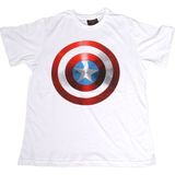 Bunlardan İstiyorum Marvel Captain America Shield Tişört Beyaz
