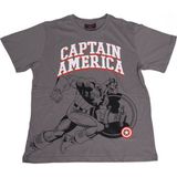 Bunlardan İstiyorum Marvel Classic Captain America Tişört Gri