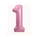 Bunloon 1 Rakam Pembe Renk 34 İnç Dev Folyo Balon | 76 cm