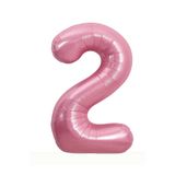 Bunloon 2 Rakam Pembe Renk 34 İnç Dev Folyo Balon | 76 cm