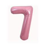 Bunloon 7 Rakam Pembe Renk Dev Folyo Balon 76 cm Doğum Günü Parti Süsleme
