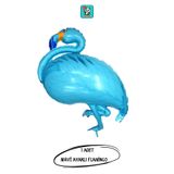 Bunloon Ayaklı Mavi Flamingo Folyo Balon Doğum Günü Parti Süsleme