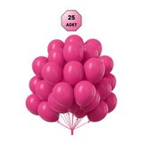 Bunloon Fuşya Balon 25 Adet Pastel Renk Etkinlik ve Dekorasyon Süsleme Seti Doğum Günü