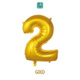 Bunloon Gold Renk 2 Rakam Folyo Balon 76 cm Doğum Günü Parti Süsleme