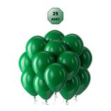 Bunloon Koyu Yeşil Balon 25 Adet Pastel Renk Seti Doğum Günü Parti Süsleme