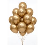Bunloon Krom Gold Balon 10'lu Altın Renk Balon Seti Parti Doğum Günü Süsleri
