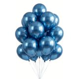 Bunloon Krom Mavi Balon Seti 10'lu Erkek Bebek Sünnet Baby Shower Doğum Günü Mevlüt Parti Süsleme