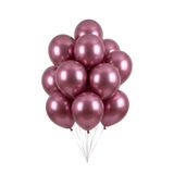 Bunloon Krom Pembe Balon Seti 10'lu Kız Bebek Doğum Günü Baby Shower Kına Nişan Parti Süsleme Dekorasyon