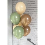 Bunloon Küf Yeşili Ten Rengi Karamel Pastel Balon Seti 7 Li Doğum Günü Parti Süsleme