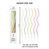 Bunloon Makaron Renkli Spiral Pasta Mumu 6’lı Doğum Günü Mum Seti