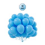 Bunloon Mavi Balon 10 Adet Pastel Renk Doğum Günü Parti ve Organizasyon Seti Parti Süsleme
