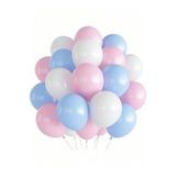 Bunloon “Pastel Balon Seti 30 Adet” Pastel Balon Mavi Pembe Beyaz Doğum Günü Parti Süsleme