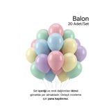 Bunloon Pastel Gökkuşağı Unicorn Temalı Balon Seti 20 Adet Kız Doğum Günü Parti Süsleme