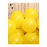 Bunloon Pastel Sarı Balon 10 Adet Doğum Günü Parti Süsleme Balonu