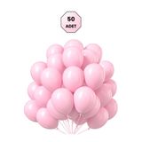 Bunloon Pembe Balon 50 Adet Pastel Renk Toplu Organizasyon ve Süsleme Seti Doğum Günü