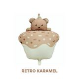 Bunloon Retro Karamel Kek Tasarımlı Folyo Balon Doğum Günü Parti Süsleme