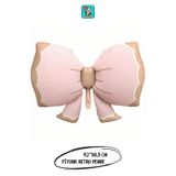 Bunloon Retro Pembe Fiyonk Figürlü Folyo Balon 92×58,5 cm Doğum Günü Parti Süsleme