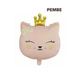 Bunloon Retro Prenses Kedi Folyo Balon Doğum Günü Parti Süsleme
