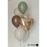 Bunloon Retro Renk Doğum Günü Parti Süsleme Seti Konfetili Ve Kalp Balon
