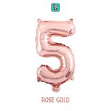 Bunloon Rose Gold Renk 5 Rakam Folyo Balon 76 cm Doğum Günü Parti Süsleme