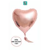 Bunloon Rose Kalp Folyo Balon Doğum Günü Parti Süsleme