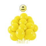Bunloon Sarı Balon 25 Adet Pastel Renk Canlı Dekorasyon ve Etkinlik Süsleme Seti Doğum Günü