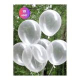 Bunloon Şeffaf 10 Adet Balon Seti Doğum Günü Parti ve Organizasyon Süslemesi
